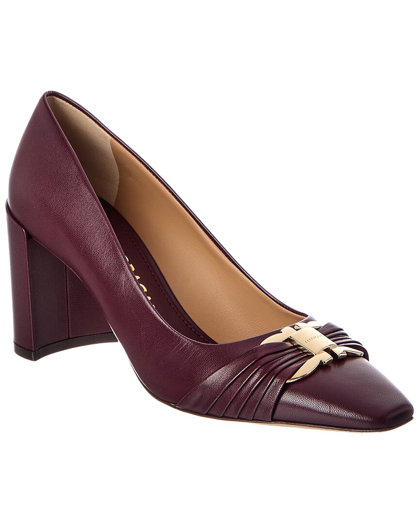 Ferragamo Ferragamo Gancini Leather Pump