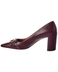 Ferragamo Ferragamo Gancini Leather Pump