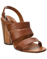 Ferragamo Trezze Leather Sandal Brown Multi 5.5