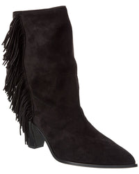Aquazzura Marfa 70 Suede Bootie Black