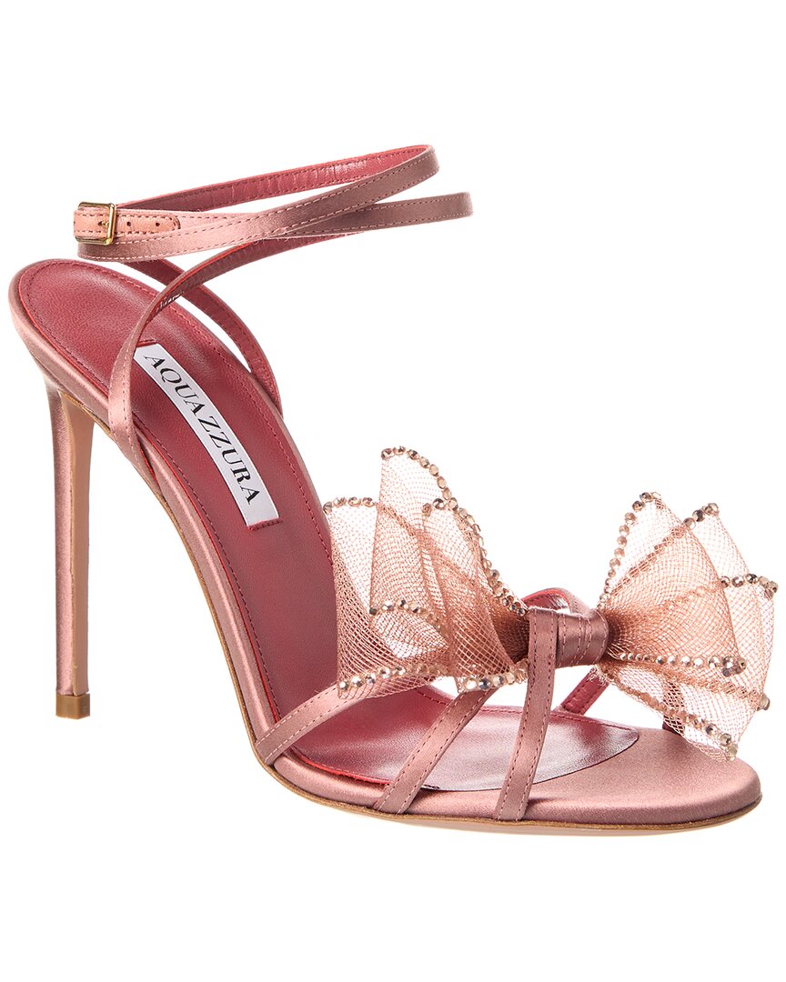 Aquazzura Reve 105 Satin Sandal Pink 36