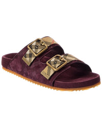 Burberry Burberry Check Suede Sandal