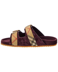 Burberry Burberry Check Suede Sandal