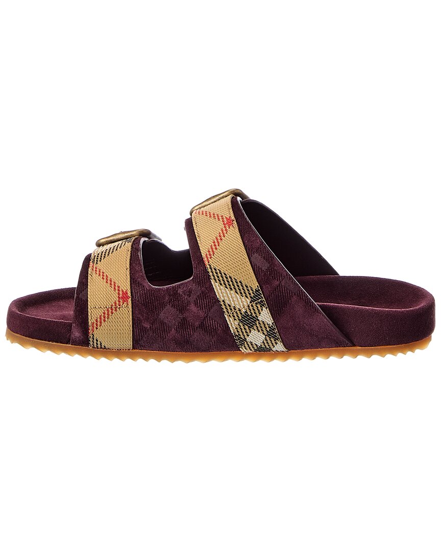Burberry Burberry Check Suede Sandal
