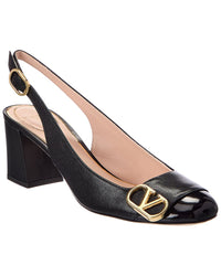 Valentino Valentino Vlogo 60 Leather Slingback Pump