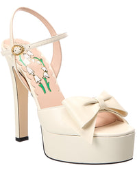 Valentino Valentino Vlogo Leather Platform Sandal