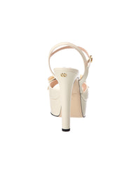 Valentino Valentino Vlogo Leather Platform Sandal