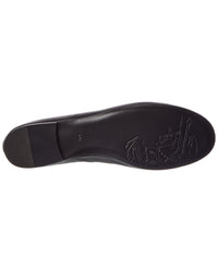 Burberry Burberry Check Trim Leather Ballerina Flat