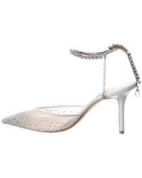 Jimmy Choo Saeda 85 Crystal Mesh Pump