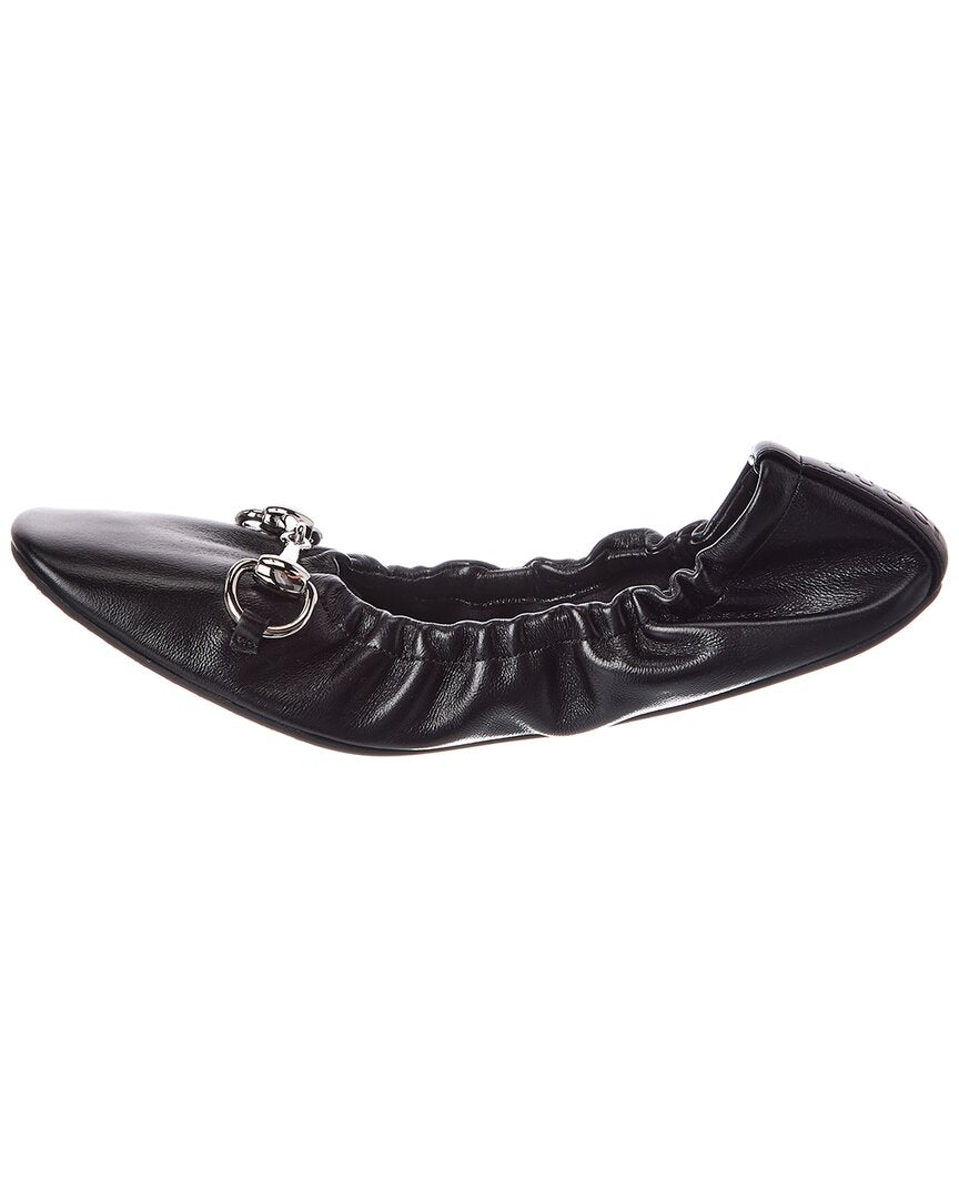 Gucci Gucci Prima Leather Ballet Flat