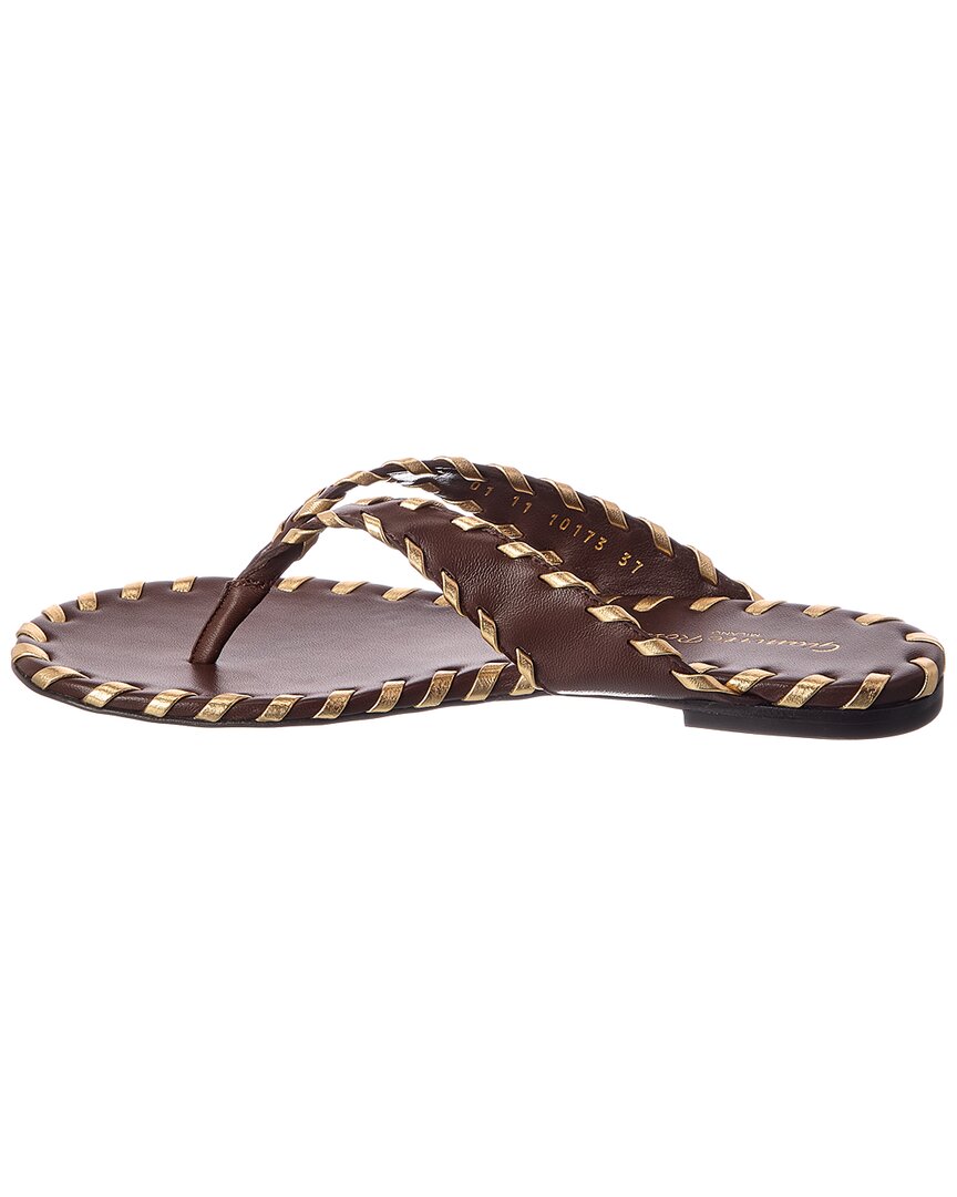 Gianvito Rossi I Zaira Leather Thong Sandal