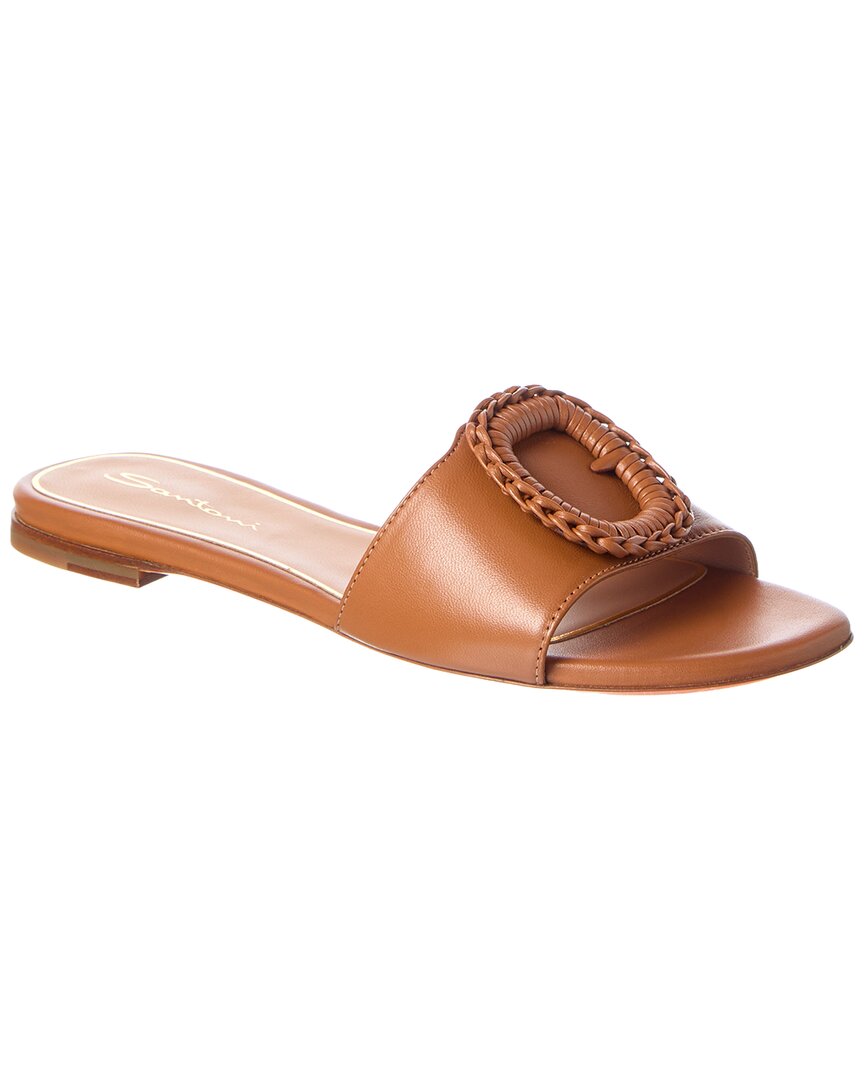 Santoni Leather Sandal