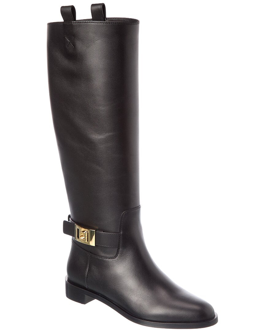 Ferragamo Ferragamo Zakia Leather Knee-High Boot