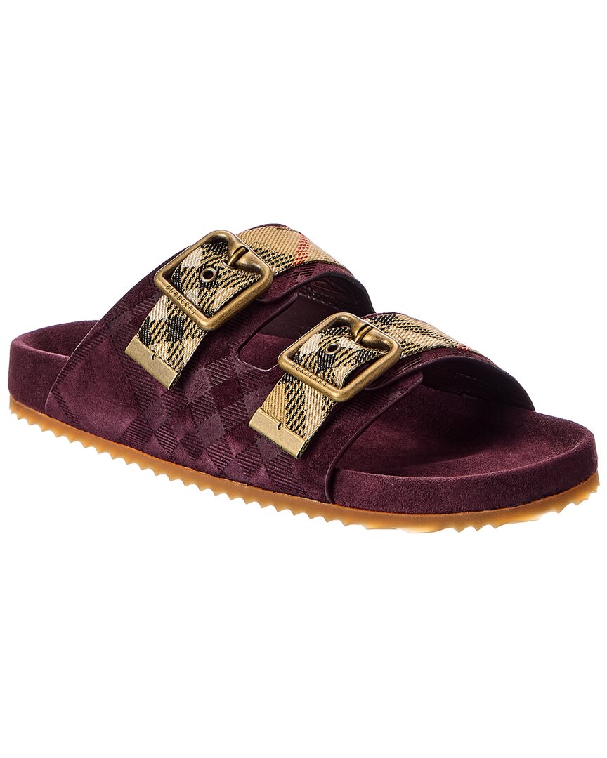 Burberry Burberry Check Suede Sandal