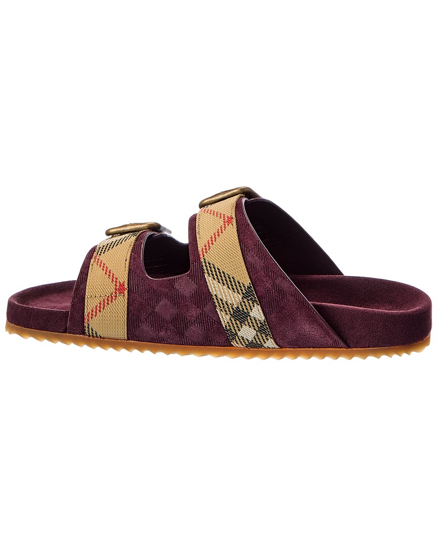 Burberry Burberry Check Suede Sandal