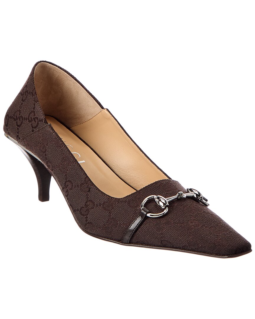 Gucci Gucci Victoria Gg Canvas Pump