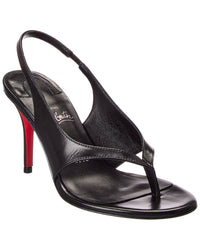 Christian Louboutin Christian Louboutin Miss Z Infradita 80 Leather Slingback Sandal