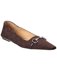 Gucci Gucci Gg Canvas Slingback Flat