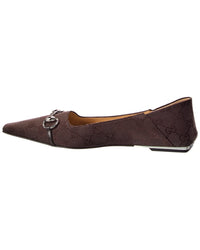 Gucci Gucci Gg Canvas Slingback Flat