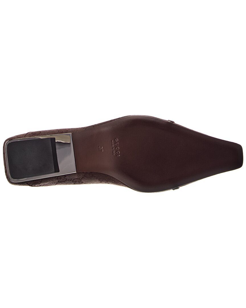 Gucci Gucci Gg Canvas Slingback Flat