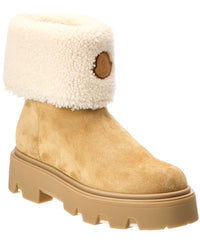 Moncler Moncler Aurea Mid Suede & Shearling Boot