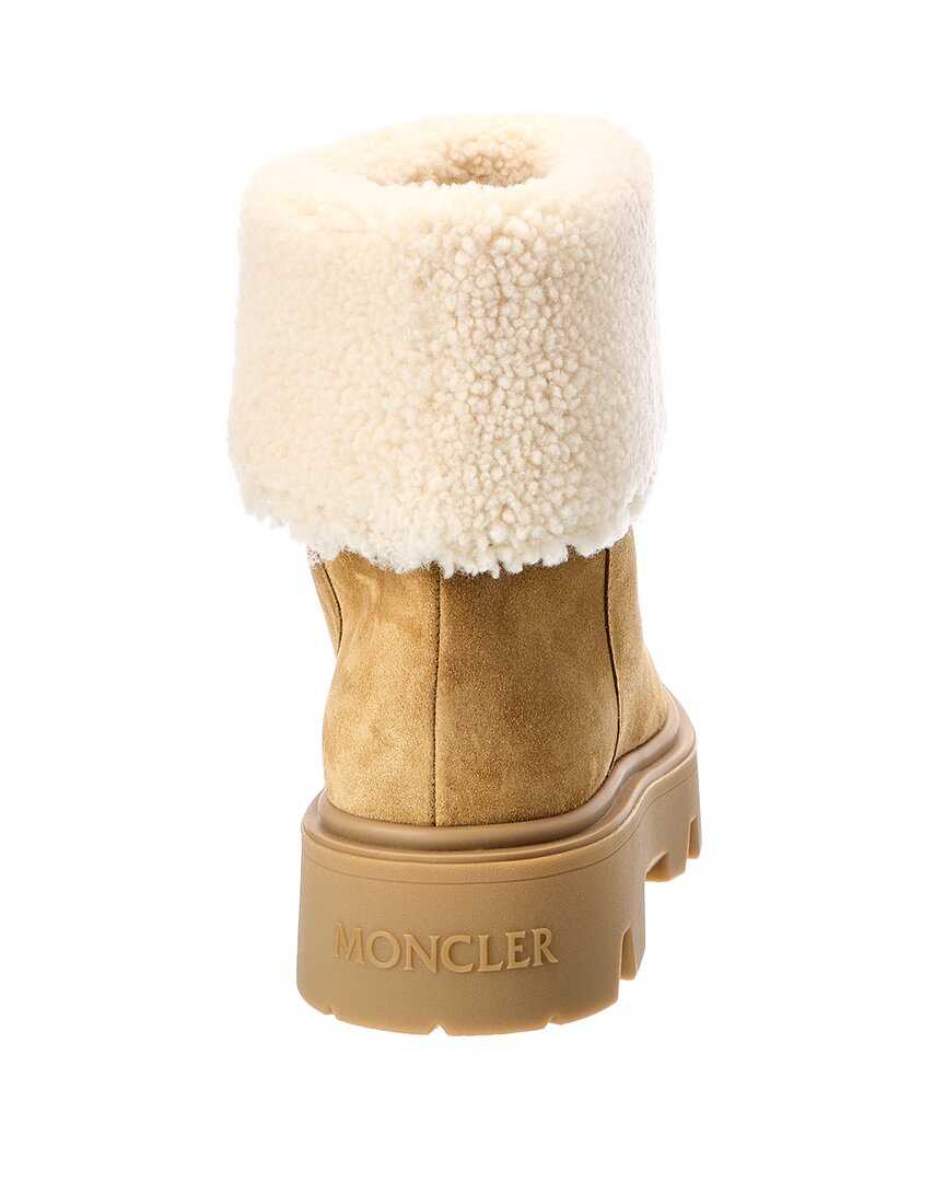 Moncler Moncler Aurea Mid Suede & Shearling Boot