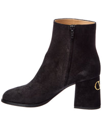Valentino Valentino Vlogo Signature 75 Suede Bootie