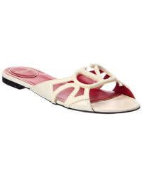 Valentino Valentino Vlogo Signature Leather Sandal