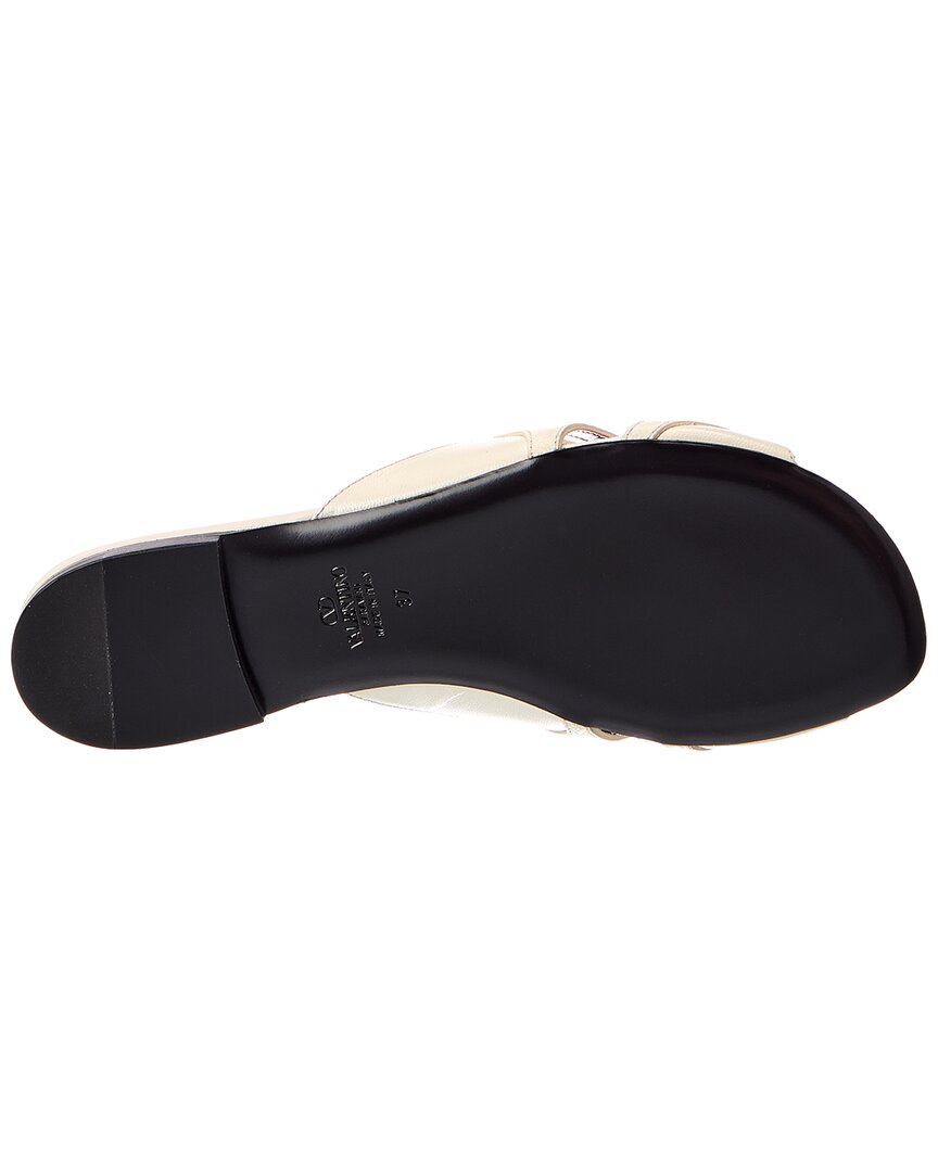 Valentino Valentino Vlogo Signature Leather Sandal