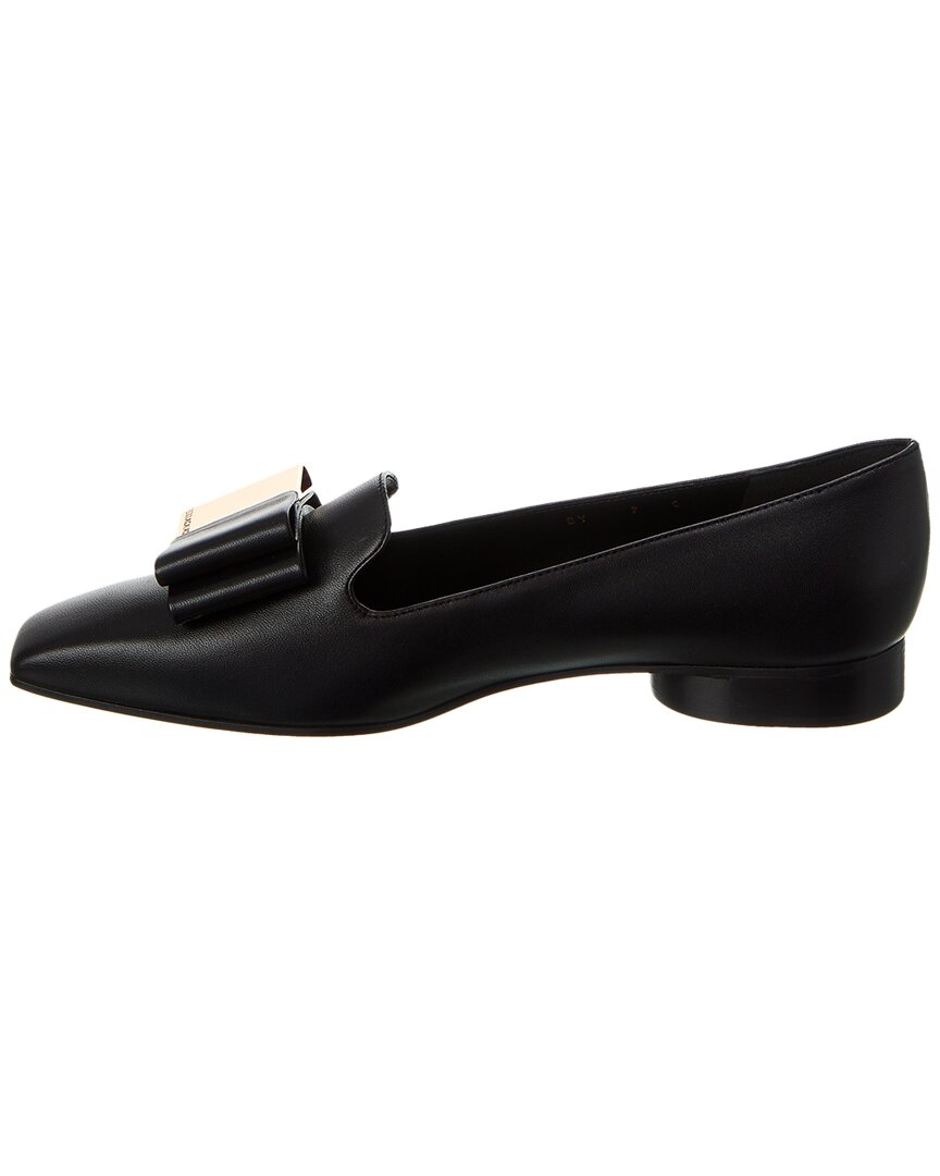 Ferragamo Leda Double-Bow Leather Loafer