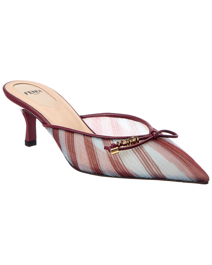 FENDI Fendi Colibri Lite Mesh & Leather Mule