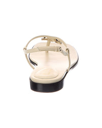 Gucci Gucci Gg Logo Leather Sandal