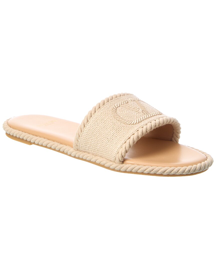 Valentino Valentino Vlogo Signature Canvas & Leather Sandal