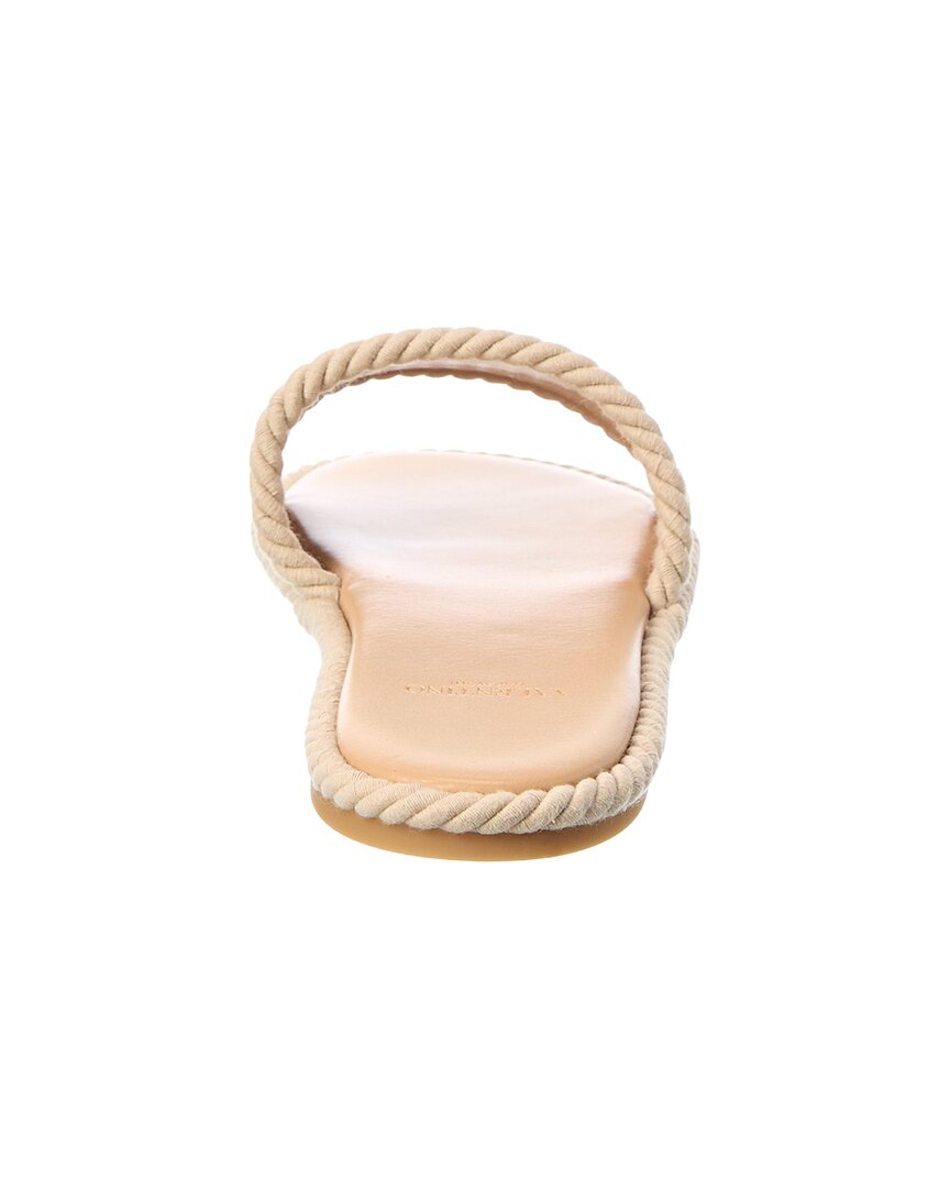Valentino Valentino Vlogo Signature Canvas & Leather Sandal