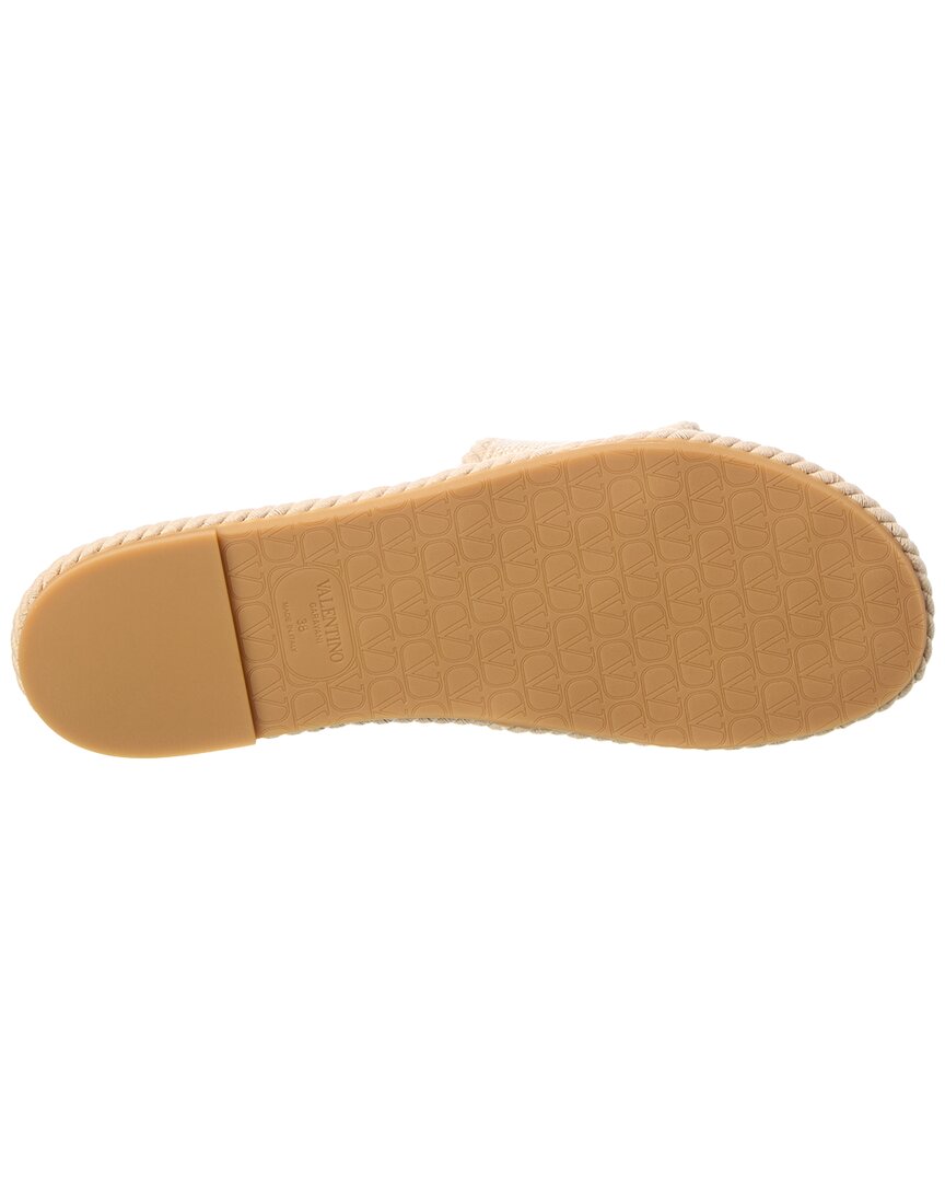 Valentino Valentino Vlogo Signature Canvas & Leather Sandal