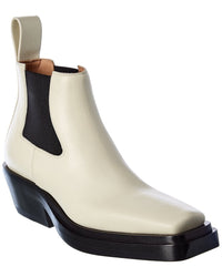 Bottega Veneta The Lean Leather Boot White