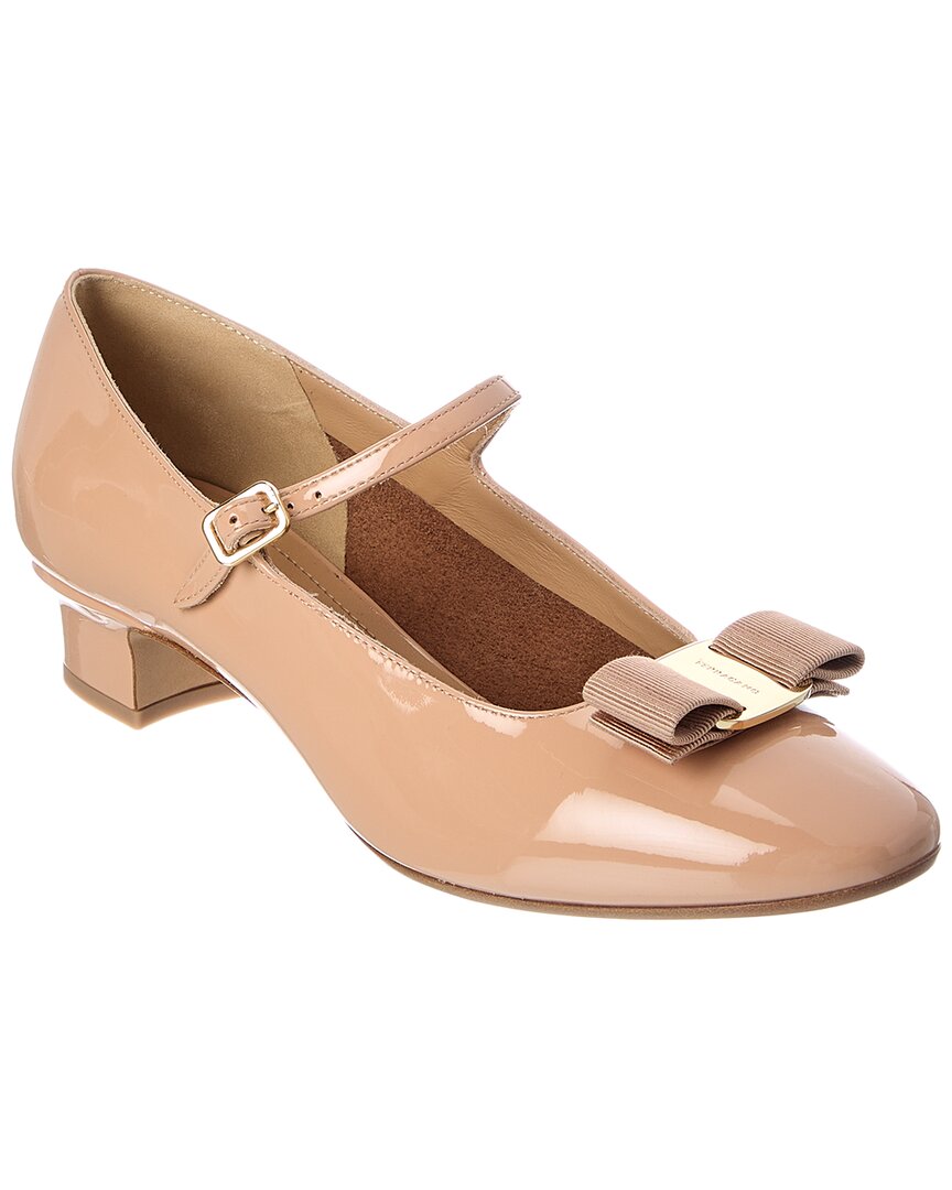 Ferragamo Vara Bow Patent Mary Jane Pump
