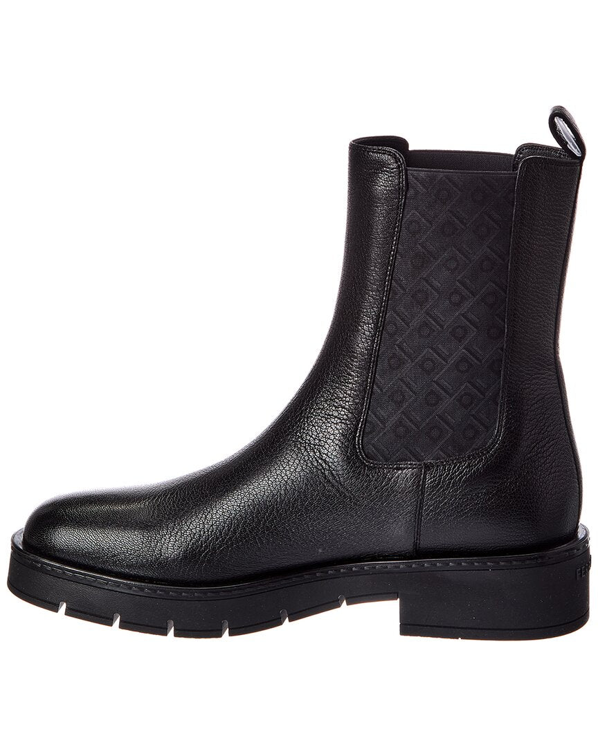 Ferragamo Ferragamo Mojave Leather Chelsea Boot