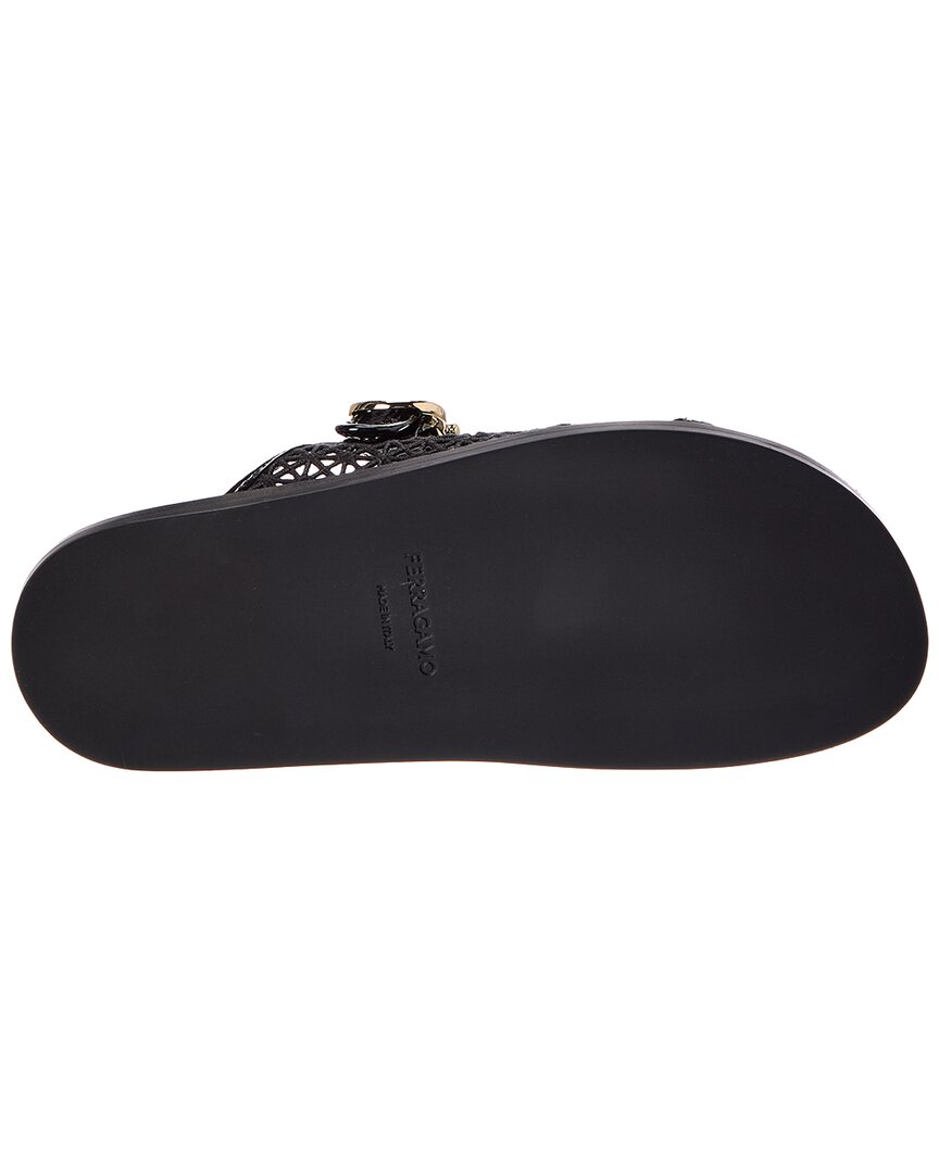 Ferragamo Cosmy Lace & Leather Sandal