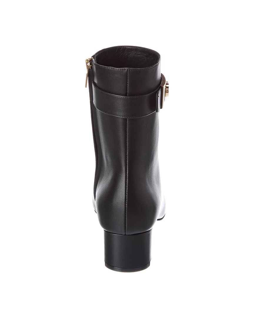 Ferragamo Hug Buckle Leather Bootie