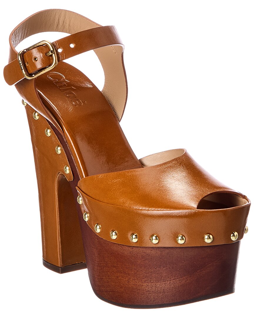 Chloé Chloé Meret Leather Platform Sandal