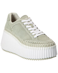 Chloé Chloé Nama Suede Wedge Sneaker