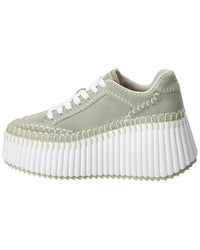 Chloé Chloé Nama Suede Wedge Sneaker