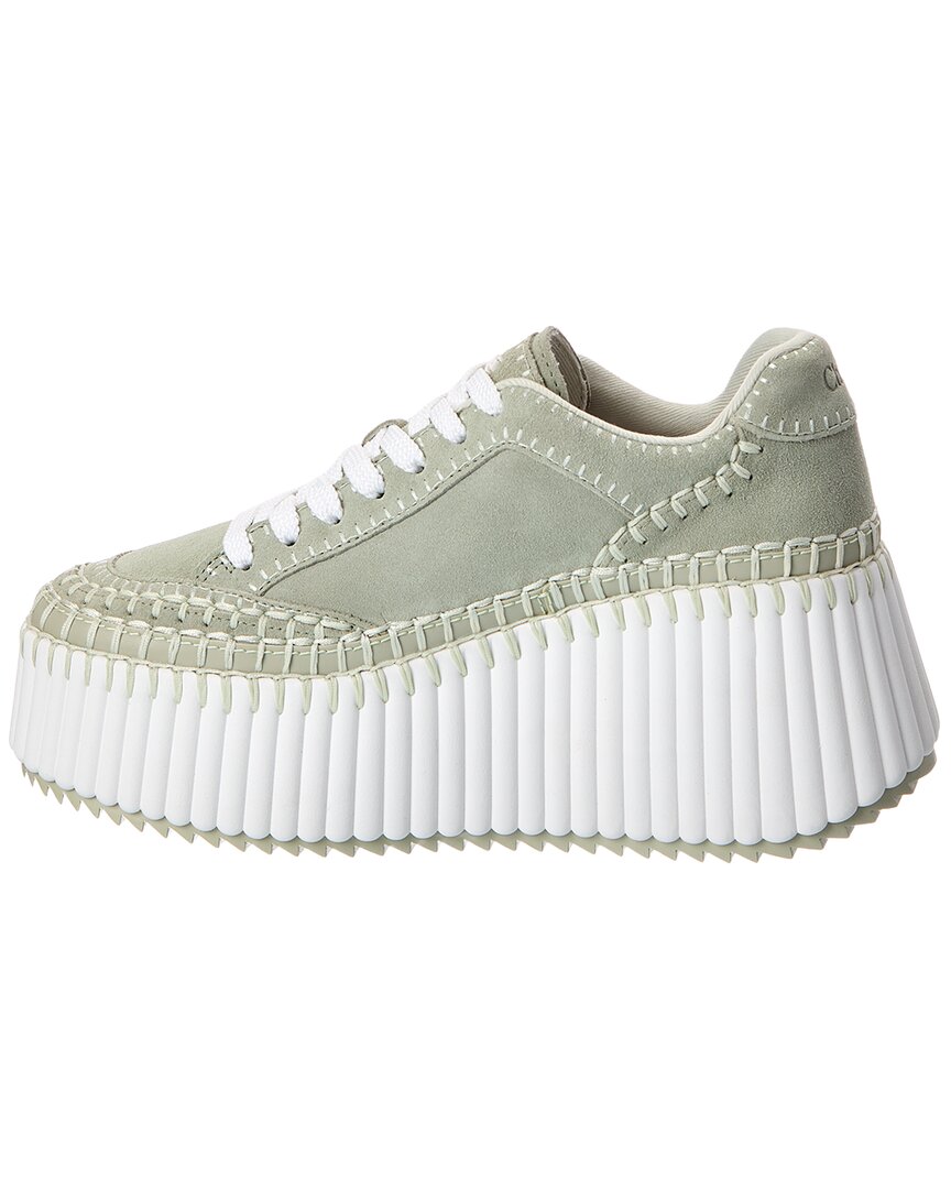 Chloé Chloé Nama Suede Wedge Sneaker
