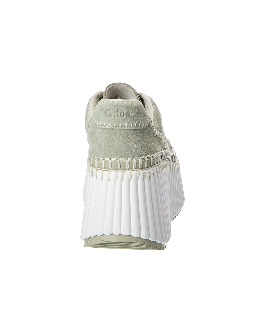 Chloé Chloé Nama Suede Wedge Sneaker