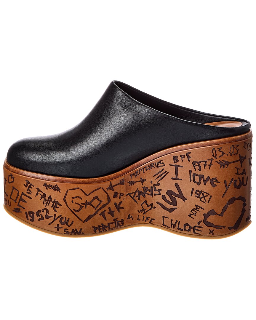Chloé Chloé Maxime Leather Wedge Mule