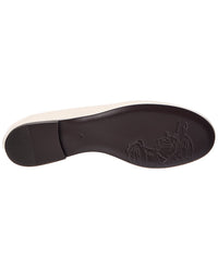 Burberry Burberry Check Trim Leather Ballerina Flat