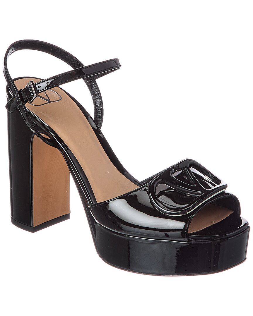 Valentino Valentino Vlogo Signature 115 Patent Platform Sandal
