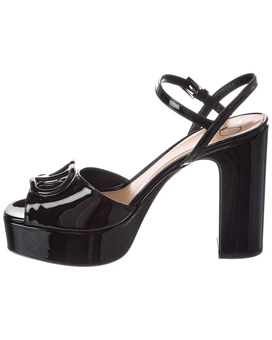 Valentino Valentino Vlogo Signature 115 Patent Platform Sandal