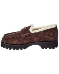 Valentino Valentino Vlogo Signature Suede Loafer